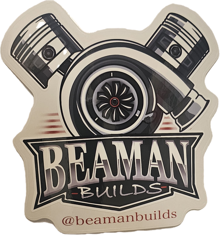 Beaman Builds 5"x 5" Sticker